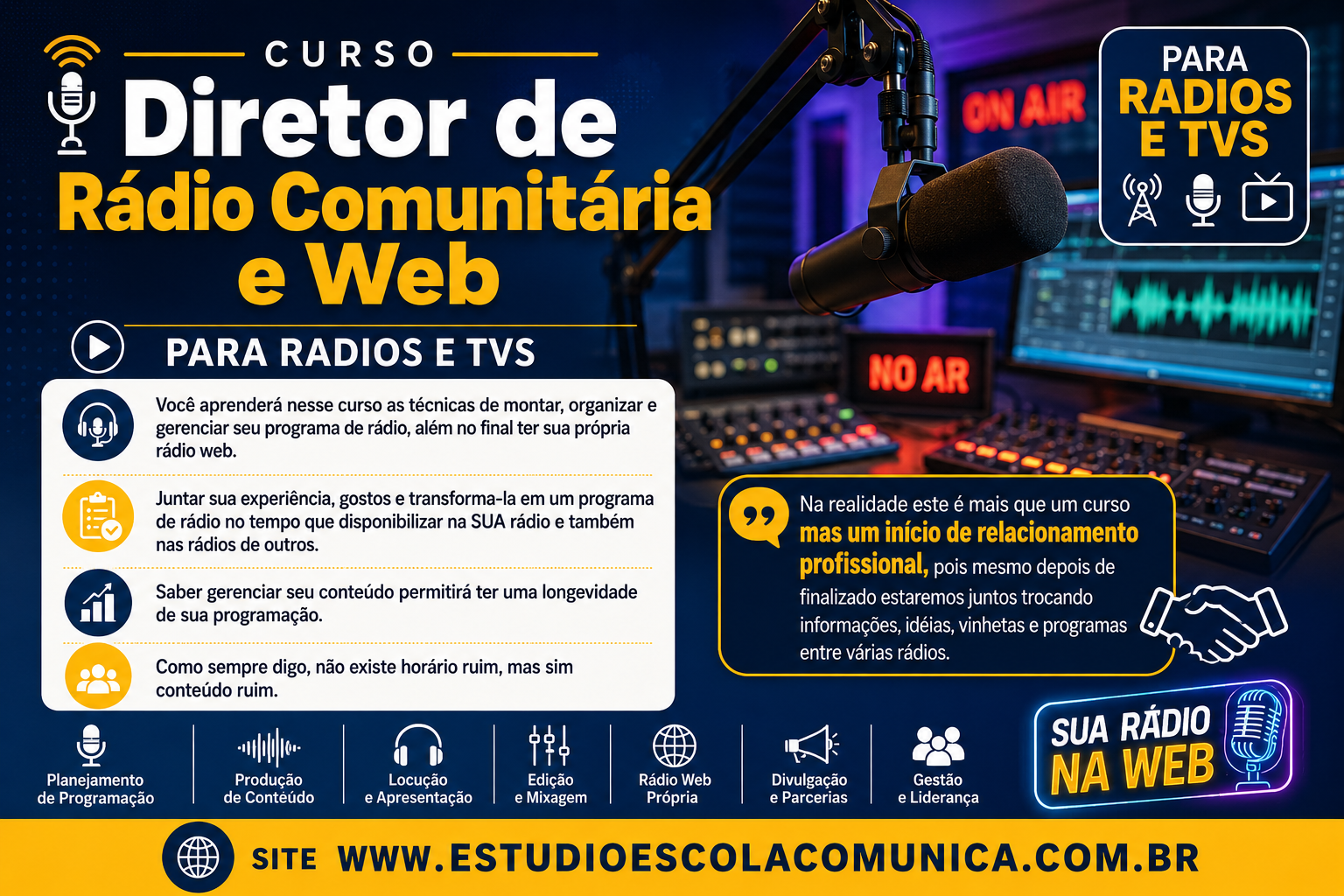 CURSO Diretor de Rádio Comunitária e Web