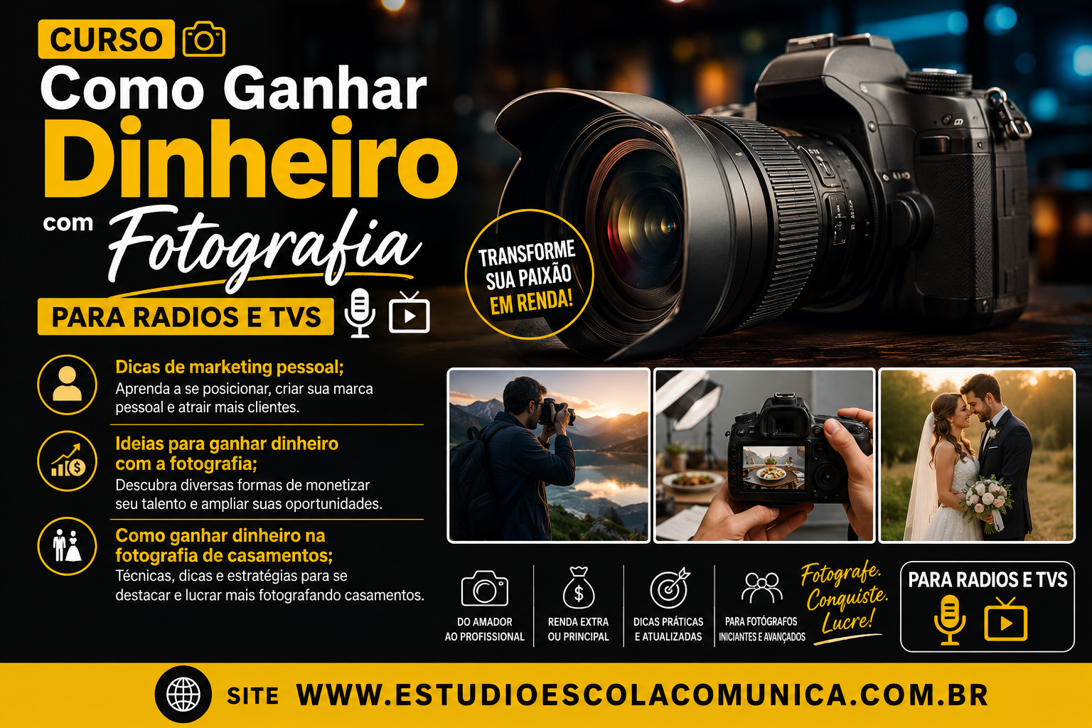 Curso Como Ganhar Dinheiro com Fotografia