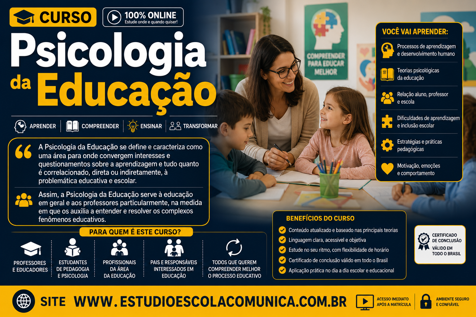 Curso Psicologia da Educação