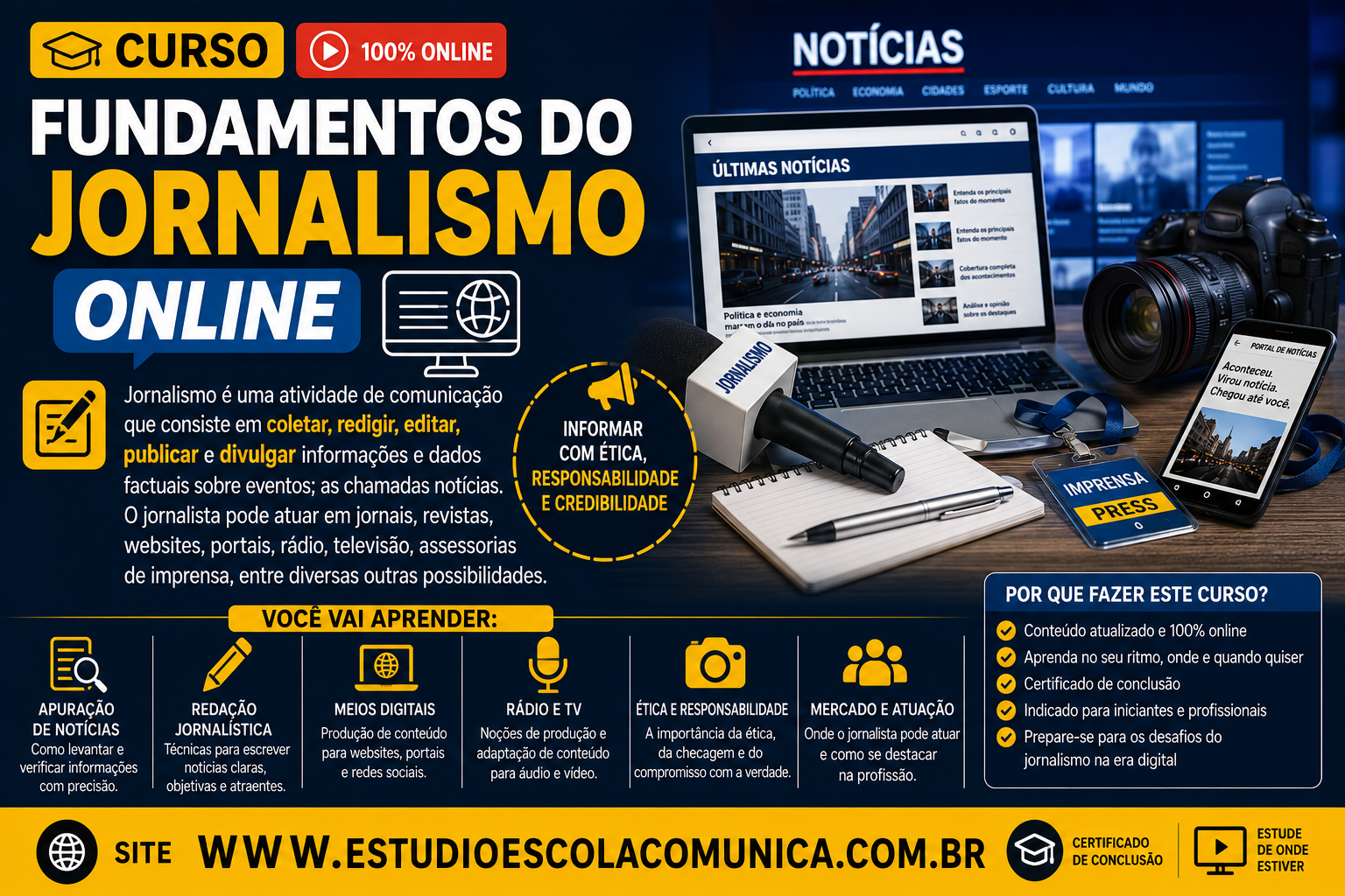 Curso de Fundamentos do Jornalismo Online