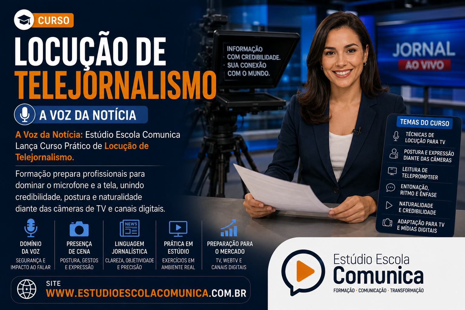 Curso de Locução de Telejornalismo