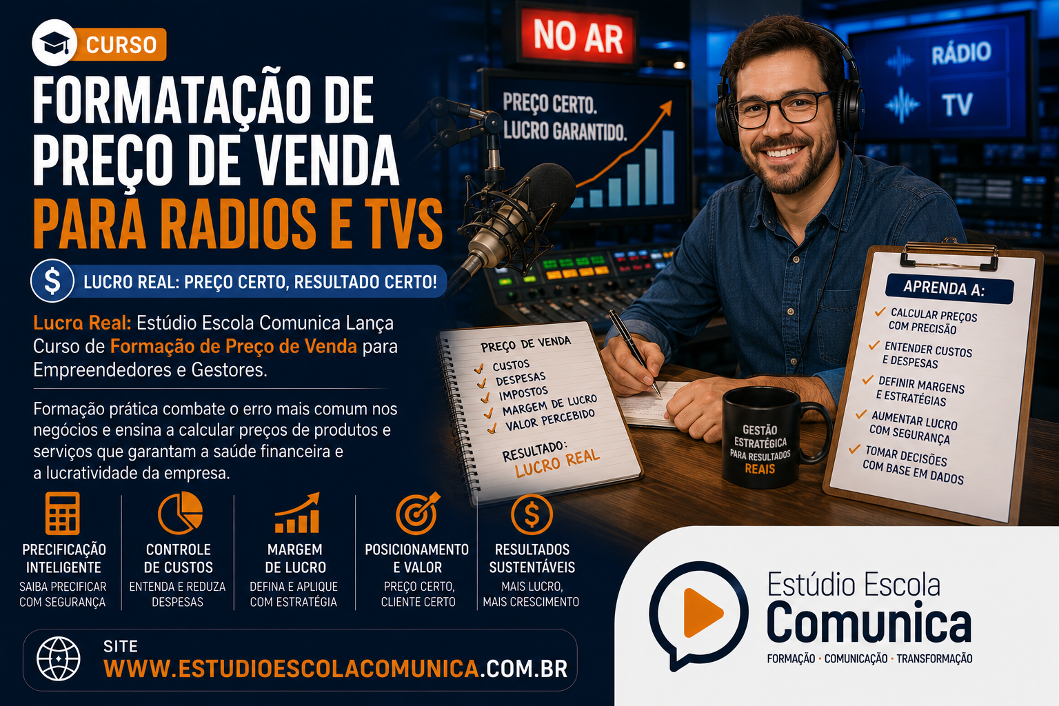 Curso de formatação de preço de venda